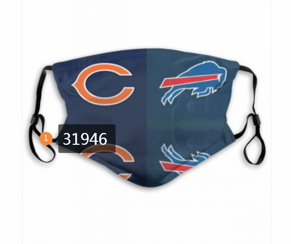NFL Buffalo Bills 52020 Dust mask with filter->nfl dust mask->Sports Accessory